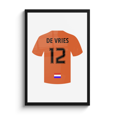 Poster met lijst - Voetbal shirtje