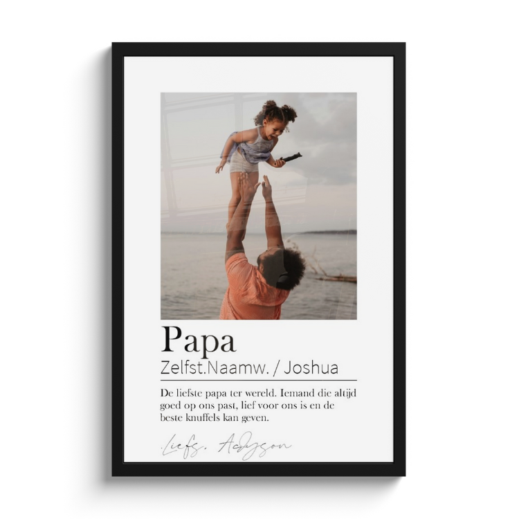 Foto in lijst Betekenis papa