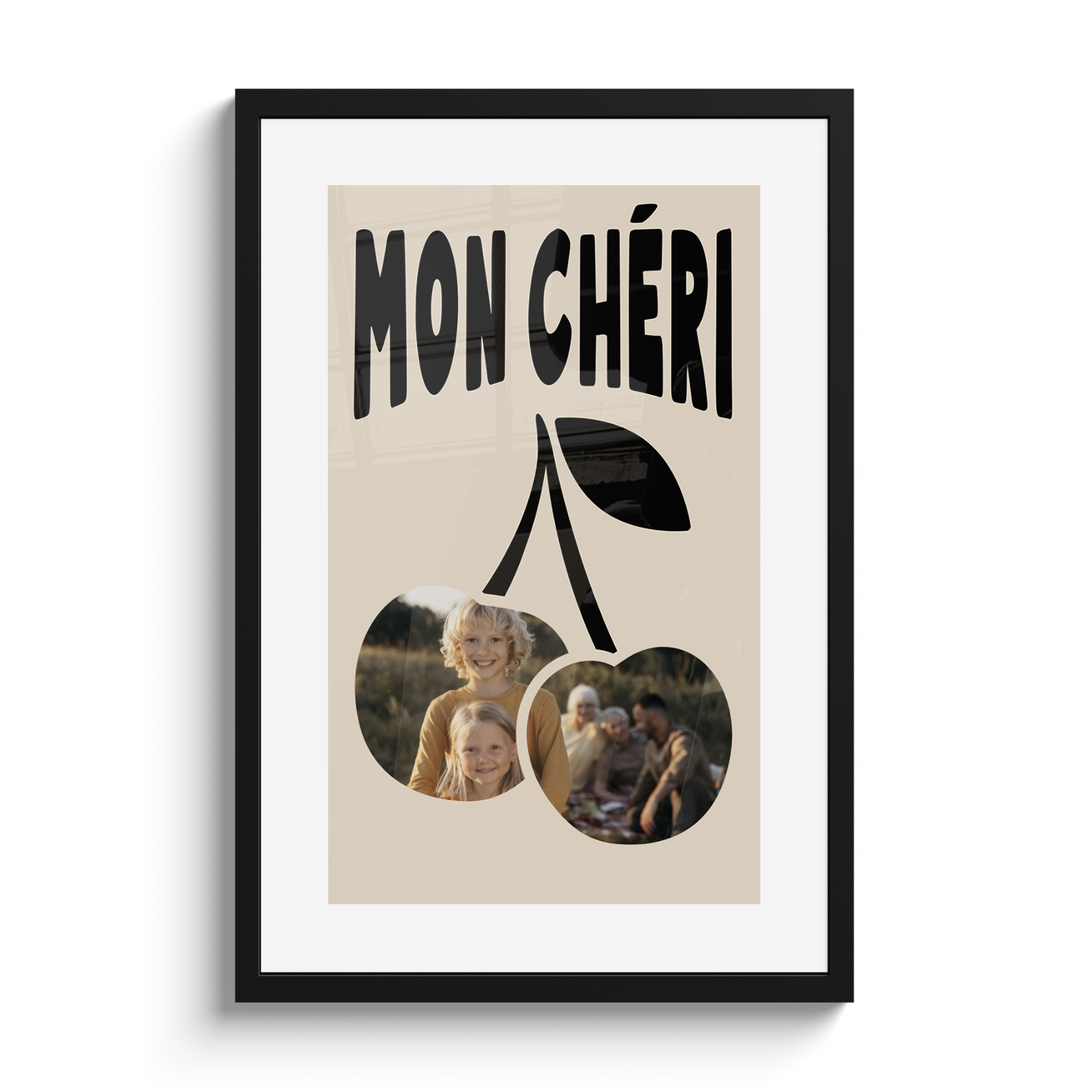 Poster met lijst - Mon Chéri