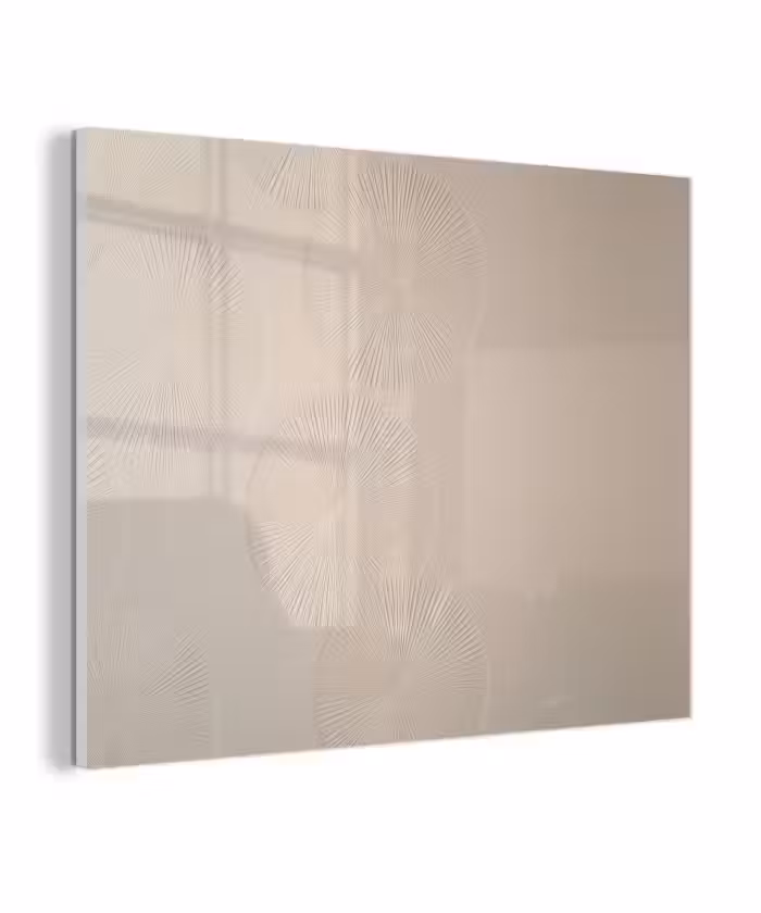 Glas schilderij - Japandi - Beige - Modern