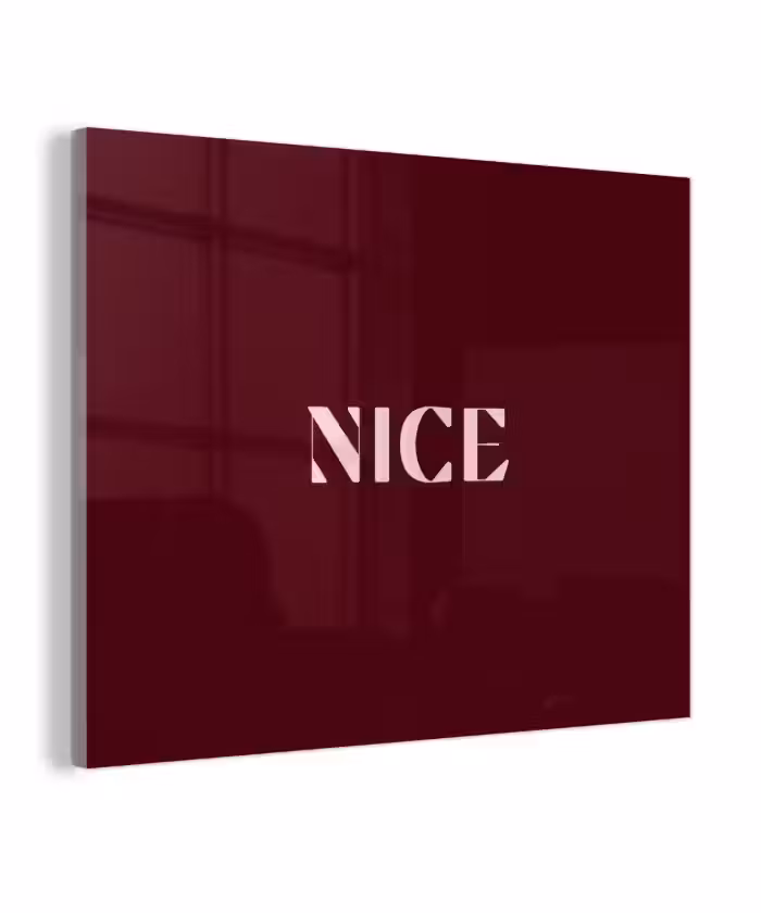 Glas schilderij - Nice - Bordeaux - Roze