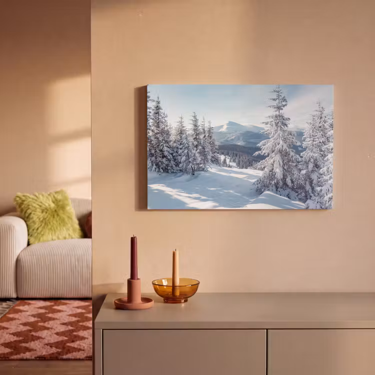 Canvas schilderij - Sneeuw - Winter - Landschap - Bergen — 2